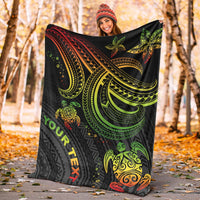 Polynesian Custom Personalised Premium Blanket - Reggae Turtle - Polynesian Pride