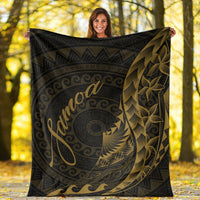 Samoa Premium Blanket - Polynesian Pattern Style Gold Color - Polynesian Pride