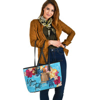 Tokelau Custom Personalised Leather Tote - Tropical Style - Polynesian Pride