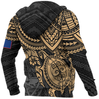 Guam Polynesian Hoodie Golden Turtle - Polynesian Pride
