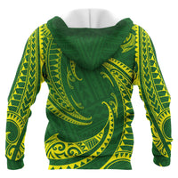 American Samoa Zip up Hoodie Manua Islands Group Tribal Wave - Polynesian Pride