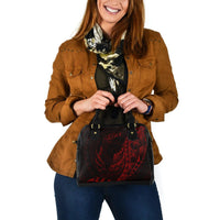 Samoa Shoulder Handbag - Custom Personalised Polynesian Pattern Style Red Color - Polynesian Pride