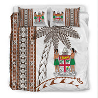 Fiji Bedding Set - Tapa Pattern With Coconut Tree - LT12 - Polynesian Pride