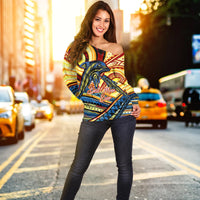 (Custom Personalised) Polynesia Best Mom Ever Women Off Shoulder Sweater - LT12 - Polynesian Pride