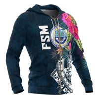 Federated States of Micronesia Zip up Hoodie Summer Vibes - Polynesian Pride