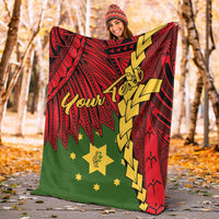 Papua New Guinea Eastern Highlands Province Polynesian Custom Personalised Blanket - Tribal Wave Tattoo - Polynesian Pride