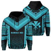 Hawaii Kanaka Polynesian Hoodie Active Blue Unisex Blue - Polynesian Pride
