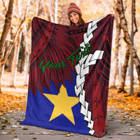 Papua New Guinea Milne Bay Province Polynesian Custom Personalised Blanket - Tribal Wave Tattoo - Polynesian Pride