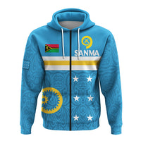Vanuatu Sanma Province Zip up Hoodie Flag Style LT12 - Polynesian Pride