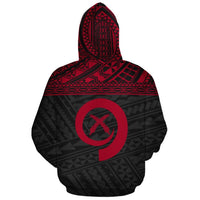 Vanuatu Polynesian Custom Hoodie Red - Polynesian Pride