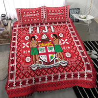 Fiji Bedding Set Pattern - Fijian Tapa Pattern Red LT13 - Polynesian Pride
