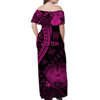 Custom Papua New Guinea Matching Dress and Hawaiian Shirt Raggiana Birds Of Paradise Pink LT13 - Polynesian Pride