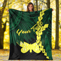 Papua New Guinea Oro Province Polynesian Custom Personalised Blanket - Tribal Wave Tattoo - Polynesian Pride
