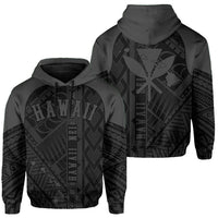 Hawaii Nei Hoodie Polynesian Grey Unisex Blue - Polynesian Pride