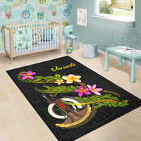 Vanuatu Polynesian Area Rug - Plumeria Tribal - Polynesian Pride