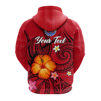Custom Tahiti Maohi Zip Hoodie Hibiscus With Tribal LT12 - Polynesian Pride