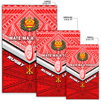 Tonga Rugby Mate Ma'a Tonga Tapa Pattern Area Rug - LT2 - Polynesian Pride