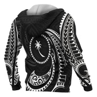 Chuuk Micronesia Hoodie White Tribal Wave - Polynesian Pride