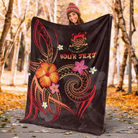 Tuvalu Polynesian Personalised Premium Blanket - Legend of Tuvalu (Red) - Polynesian Pride