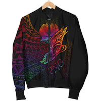 Papua New Guinea Men's Bomber Jacket - Butterfly Polynesian Style - Polynesian Pride