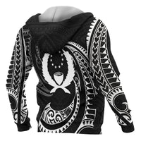 Pohnpei Micronesia Hoodie White Tribal Wave - Polynesian Pride