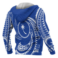 Chuuk Micronesia ll Over Hoodie Blue Tribal Wave - Polynesian Pride
