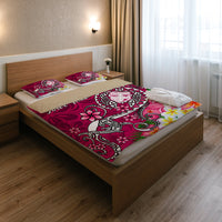 Fiji Custom Personalised Bedding Set - Turtle Plumeria (Pink) - Polynesian Pride