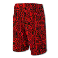 Hawaii Polynesian Symmetry Board Shorts Red - Polynesian Pride