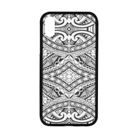 Polynesian 03 Rubber Phone Case One Size iPhone XR (6.1") Black - White - Polynesian Pride