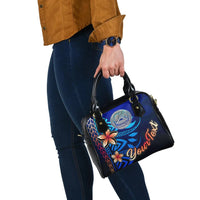 American Samoa Custom Personalised Shoulder Handbag - Vintage Tribal Mountain - Polynesian Pride