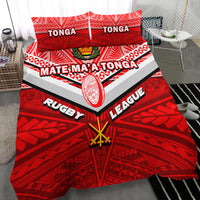 Tonga Rugby Mate Ma'a Tonga Tapa Pattern Bedding Set - LT2 - Polynesian Pride
