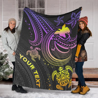 Papua New Guinea Custom Personalised Premium Blanket - Pink Turtle - Polynesian Pride