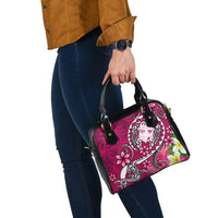 Fiji Shoulder Handbag - Turtle Plumeria (Pink) - Polynesian Pride