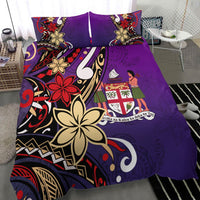 Fiji Bedding Set - Tribal Flower With Special Turtles Purple Color - Polynesian Pride