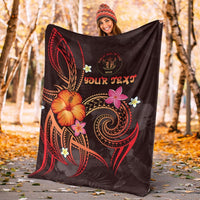 Niue Polynesian Personalised Premium Blanket - Legend of Niue (Red) - Polynesian Pride