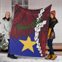 Papua New Guinea Milne Bay Province Polynesian Custom Personalised Blanket - Tribal Wave Tattoo - Polynesian Pride