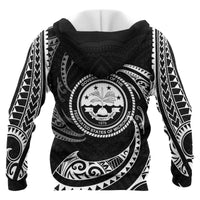 Federated States of Micronesia ll Over Hoodie White Tribal Wave - Polynesian Pride