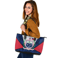 Samoa Polynesian Leather Tote Bag - Legend of Samoa - Polynesian Pride