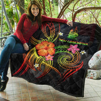 New Caledonia Polynesian Premium Quilt - Legend of New Caledonia (Reggae) - Polynesian Pride