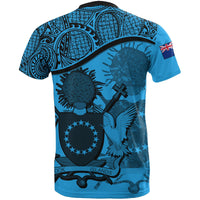 Cook islands Blue Coat of Arms T Shirt - Polynesian Pride