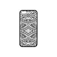 Polynesian 03 Rubber Phone Case One Size iPhone 5/5s Black - White - Polynesian Pride