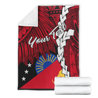 Papua New Guinea Sandaun Province Polynesian Custom Personalised Blanket - Tribal Wave Tattoo - Polynesian Pride