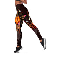 Niue Polynesian Women's Leggings - Legend of Niue (Red) - Polynesian Pride