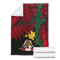 Papua New Guinea East Sepik Province Polynesian Blanket - Tribal Wave Tattoo - Polynesian Pride