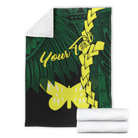 Papua New Guinea Oro Province Polynesian Custom Personalised Blanket - Tribal Wave Tattoo - Polynesian Pride