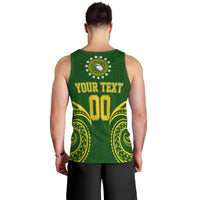 (Custom Personalised) Cook Islands Rugby Men's Tank Top - Tribal Pattern - LT12 - Polynesian Pride