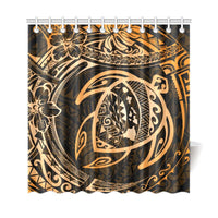 Hawaiian Turtle Polynesian Orange Shower Curtain - Polynesian Pride