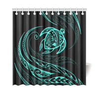 Hawaii Turtle Shower Curtain - Turquoise - Frida Style - Polynesian Pride
