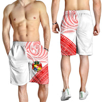 Tonga Men Short Tongan Pattern Blithesome LT13 Men's Shorts Red - Polynesian Pride