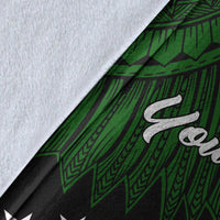 Papua New Guinea Western Highlands Province Polynesian Custom Personalised Blanket - Tribal Wave Tattoo - Polynesian Pride